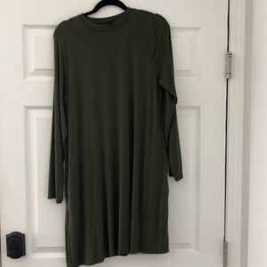Green (olive) long sleeve J Crew dress